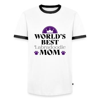 Labradoodle - Männer Kontrast-T-Shirt - Weiß/Schwarz - Vorne - AI Model Female 172 light (172cm) & AI Model Male 178 dark (178cm)