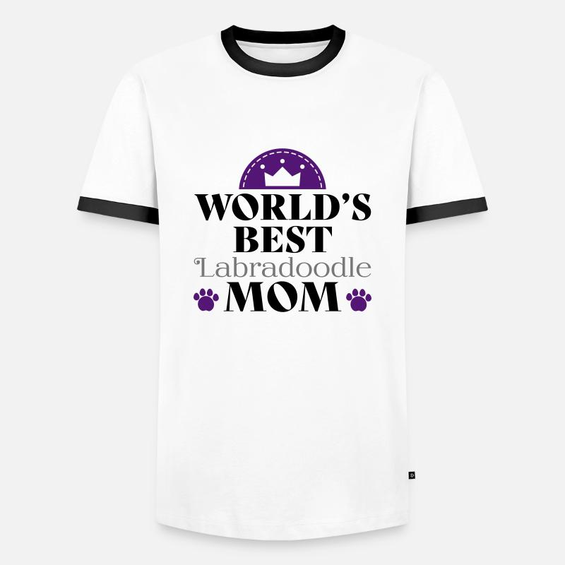 Labradoodle - Männer Kontrast-T-Shirt - Weiß/Schwarz
