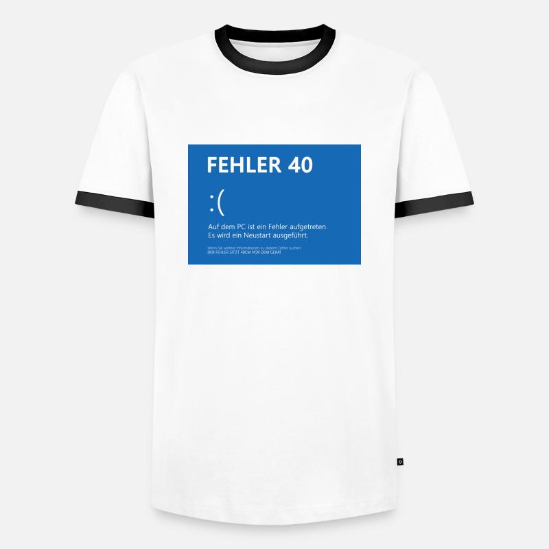 Fehler 40 - Männer Kontrast-T-Shirt - Weiß/Schwarz