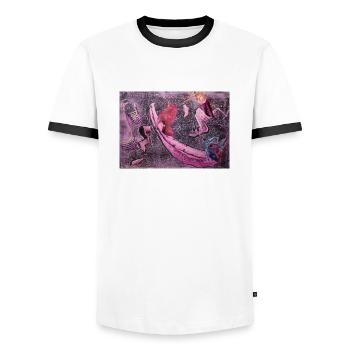 Shoes - Men's Ringer Shirt - white/black - Front - AI Model Female 172 light (172cm) & AI Model Male 178 dark (178cm)