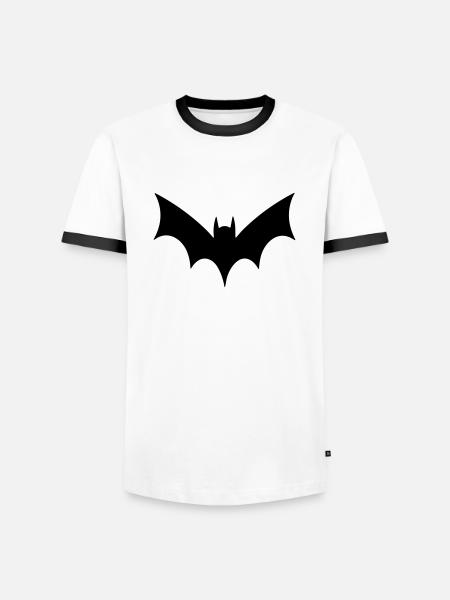 Bat - Men's Ringer Shirt - white/black
