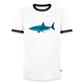 Meerestiere - Männer Kontrast-T-Shirt - Weiß/Schwarz - Vorne - AI Model Female 172 light (172cm) & AI Model Male 178 dark (178cm)