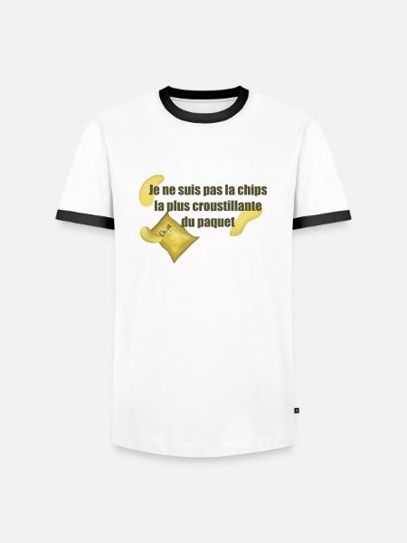 Chips - T-shirt contrasté Homme - blanc/noir