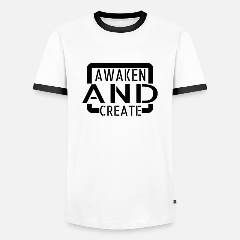 funny enlightenment practices statement - Men's Ringer Shirt - white/black