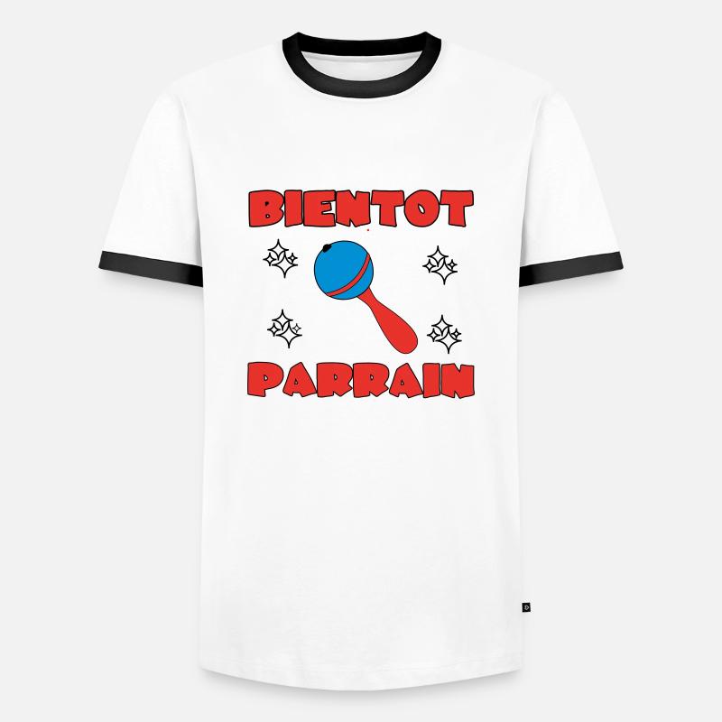 BALD PATE SEIN - Männer Kontrast-T-Shirt - Weiß/Schwarz