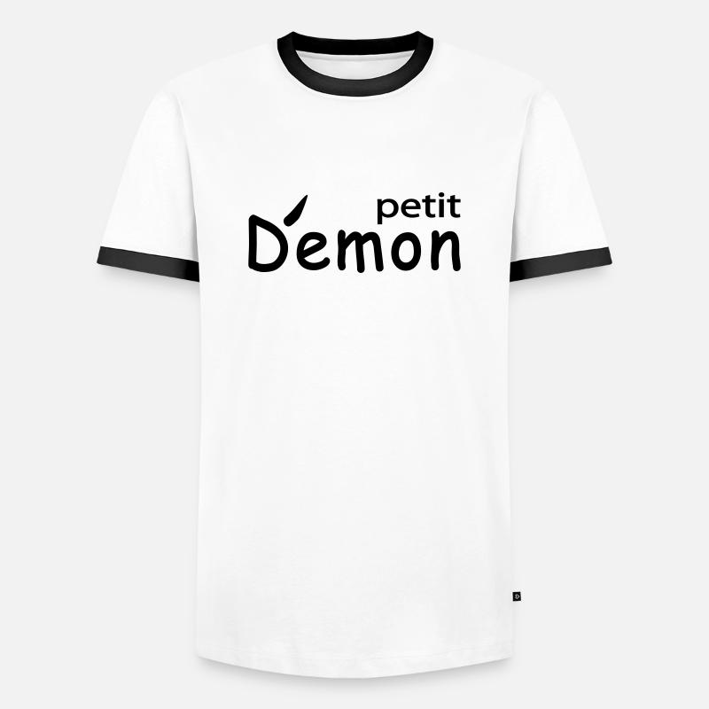 Little devil - Men's Ringer Shirt - white/black