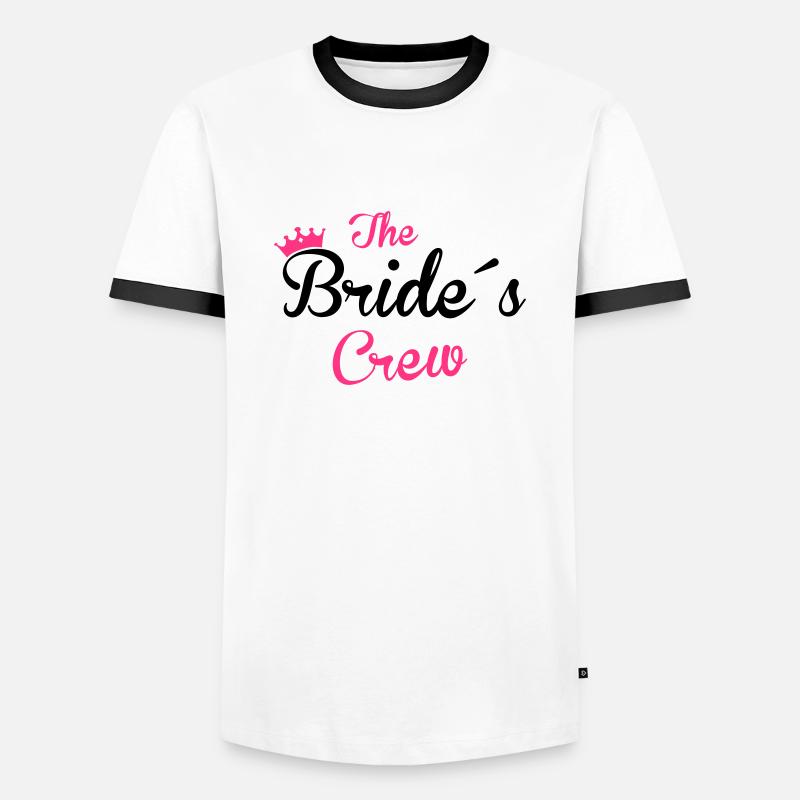 the bride´s crew - Männer Kontrast-T-Shirt - Weiß/Schwarz