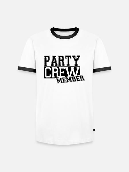 party crew - Men's Ringer Shirt - white/black