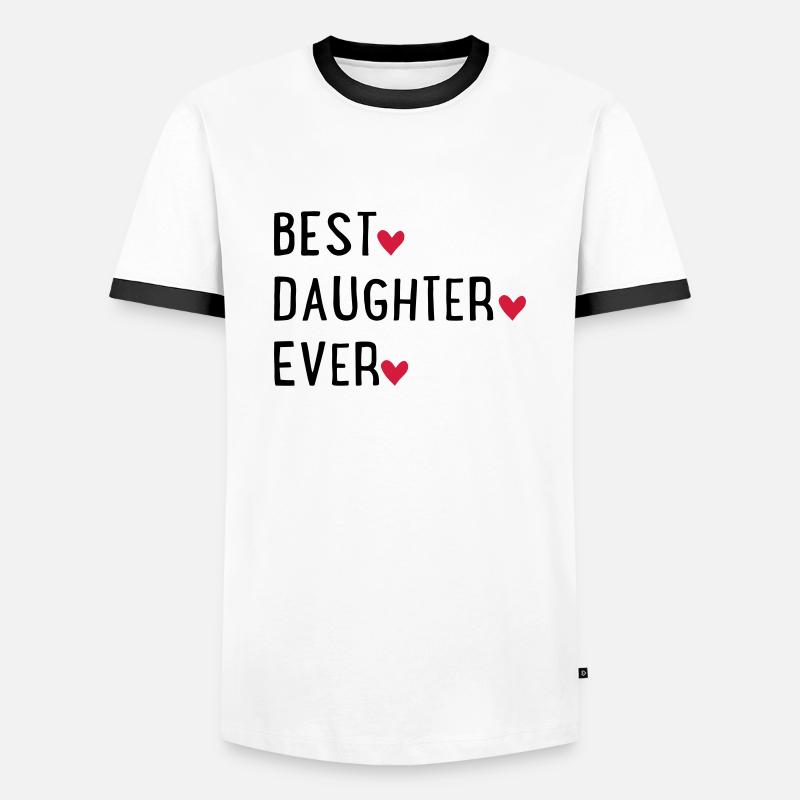 Tochter - Männer Kontrast-T-Shirt - Weiß/Schwarz