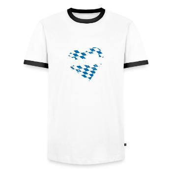 Ober Bazi - Männer Kontrast-T-Shirt - Weiß/Schwarz - Vorne - AI Model Female 172 light (172cm) & AI Model Male 178 dark (178cm)