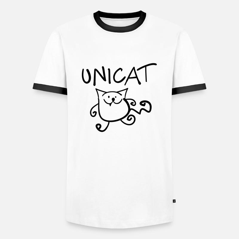 Unicat (a) - Men's Ringer Shirt - white/black