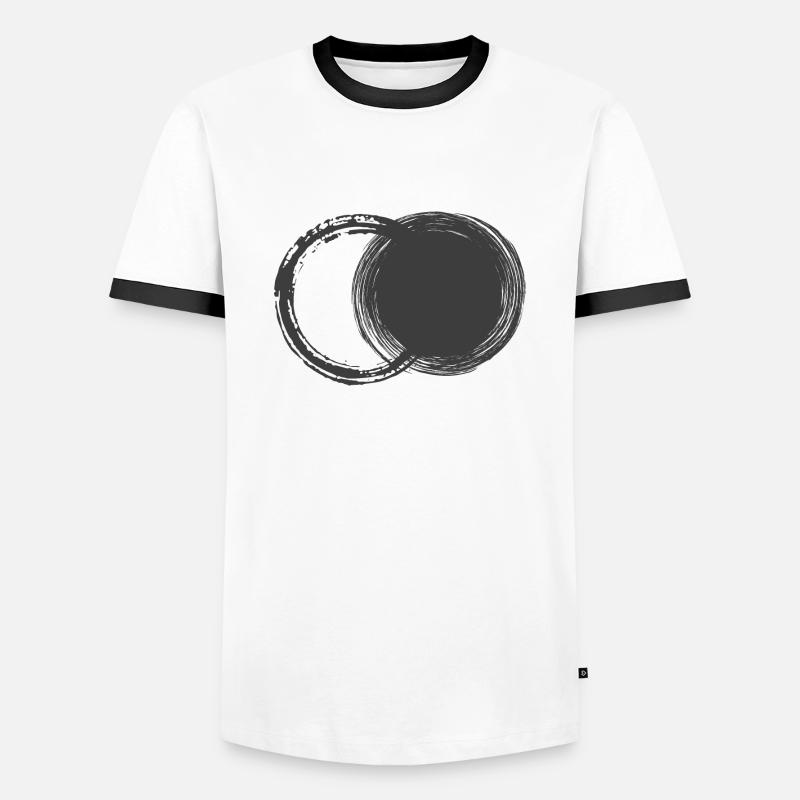 geometry - Men's Ringer Shirt - white/black