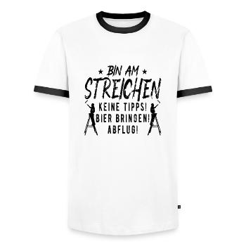 Maler Lackierer Spruch Lustig Meisterprüfung Maler - Männer Kontrast-T-Shirt - Weiß/Schwarz - Vorne - AI Model Female 172 light (172cm) & AI Model Male 178 dark (178cm)