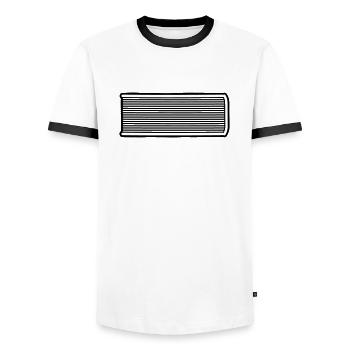 Littérature Roman Livre - T-shirt contrasté Homme - blanc/noir - Devant - AI Model Female 172 light (172cm) & AI Model Male 178 dark (178cm)