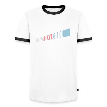 crazy sexy cool design - Men's Ringer Shirt - white/black - Front - AI Model Female 172 light (172cm) & AI Model Male 178 dark (178cm)