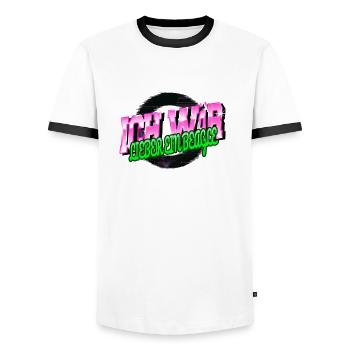 terrier spruch geburtstagsgeschenkidee lustig - Männer Kontrast-T-Shirt - Weiß/Schwarz - Vorne - AI Model Female 172 light (172cm) & AI Model Male 178 dark (178cm)