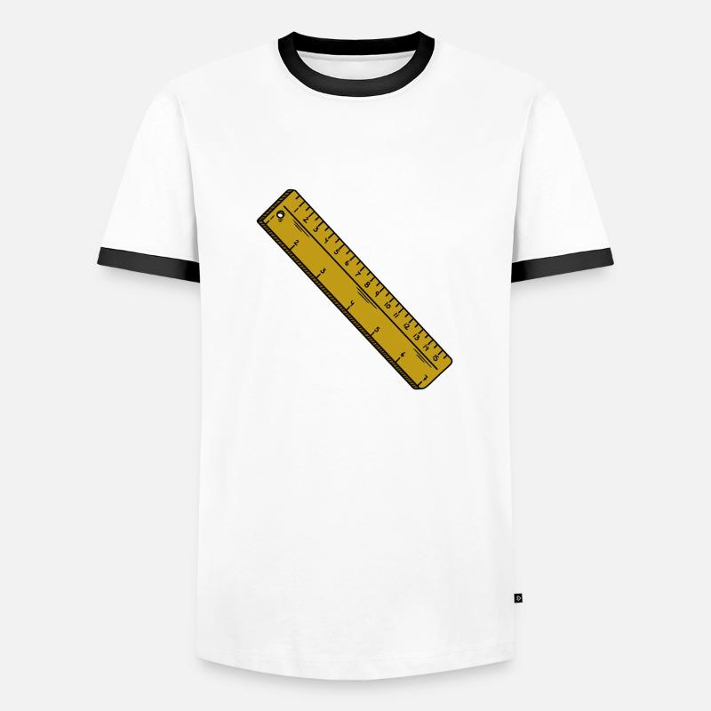 Ruler from elementary school. - Men's Ringer Shirt - white/black