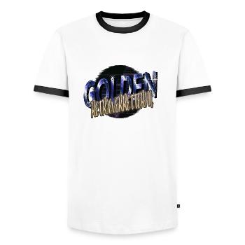 lustig pfote chihuahua geburtstagsgeschenkidee - Männer Kontrast-T-Shirt - Weiß/Schwarz - Vorne - AI Model Female 172 light (172cm) & AI Model Male 178 dark (178cm)