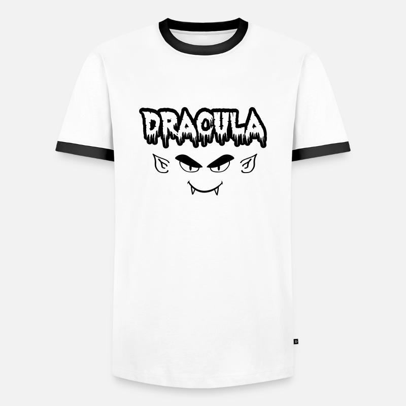 dracula 01 - Männer Kontrast-T-Shirt - Weiß/Schwarz