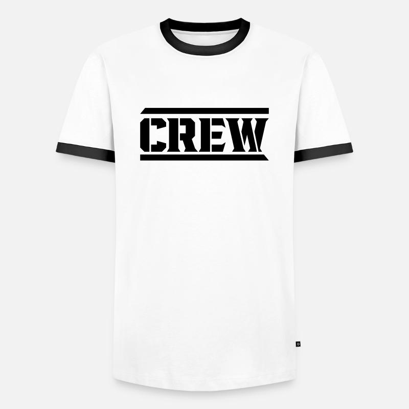 Crew - Men's Ringer Shirt - white/black
