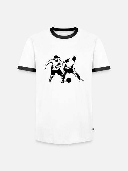 Street Soccer panna - T-shirt contrasté Homme - blanc/noir