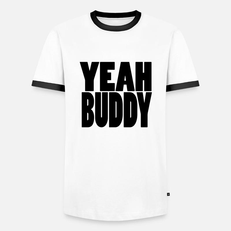 Yeah Buddy - Men's Ringer Shirt - white/black