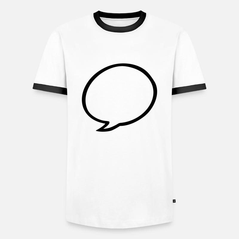 speech bubble - Men's Ringer Shirt - white/black