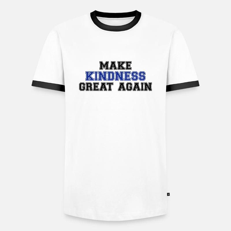 Make kindness great again - Men's Ringer Shirt - white/black