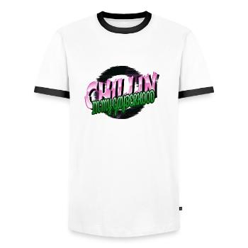 activist tshirts gift gay rights birthday - Men's Ringer Shirt - white/black - Front - AI Model Female 172 light (172cm) & AI Model Male 178 dark (178cm)