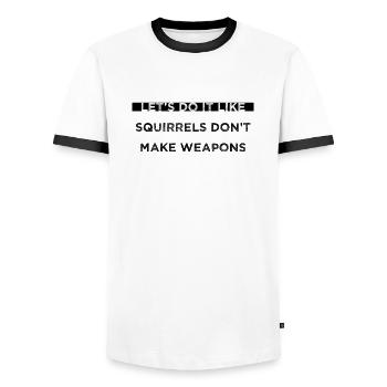 Funny Quote Jokes Hippie Festival Counterculture - Men's Ringer Shirt - white/black - Front - AI Model Female 172 light (172cm) & AI Model Male 178 dark (178cm)