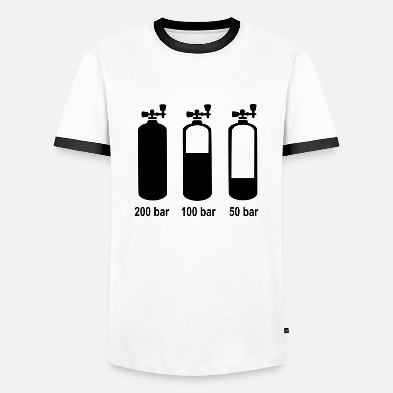 Dive - Men's Ringer Shirt - white/black