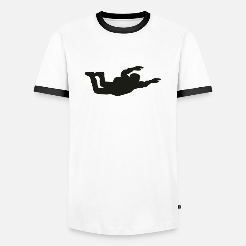Sky Diving - Men's Ringer Shirt - white/black