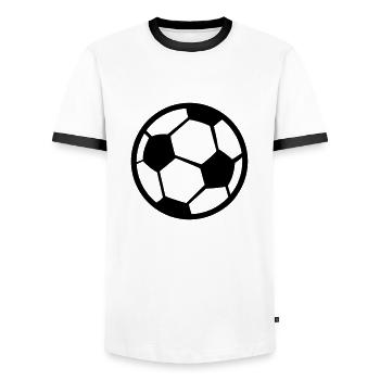 ballon - T-shirt contrasté Homme - blanc/noir - Devant - AI Model Female 172 light (172cm) & AI Model Male 178 dark (178cm)