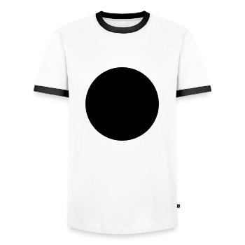 Kreis - punkt - Männer Kontrast-T-Shirt - Weiß/Schwarz - Vorne - AI Model Female 172 light (172cm) & AI Model Male 178 dark (178cm)