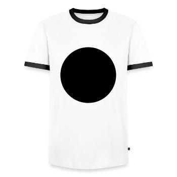 Kreis - Männer Kontrast-T-Shirt - Weiß/Schwarz - Vorne - AI Model Female 172 light (172cm) & AI Model Male 178 dark (178cm)