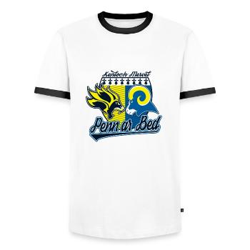 Penn Ar Bed - T-shirt contrasté Homme - blanc/noir - Devant - AI Model Female 172 light (172cm) & AI Model Male 178 dark (178cm)