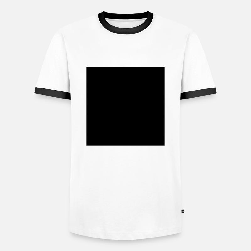 Square - Men's Ringer Shirt - white/black