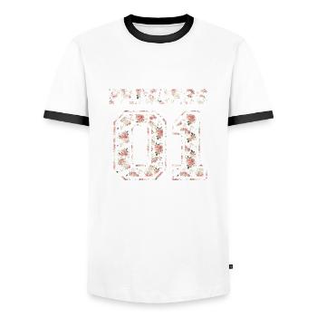 Princess 01 Tochter Familie Kind Baby Geschenk - Männer Kontrast-T-Shirt - Weiß/Schwarz - Vorne - AI Model Female 172 light (172cm) & AI Model Male 178 dark (178cm)