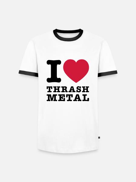 I Love Thrash Metal 2 - Men's Ringer Shirt - white/black