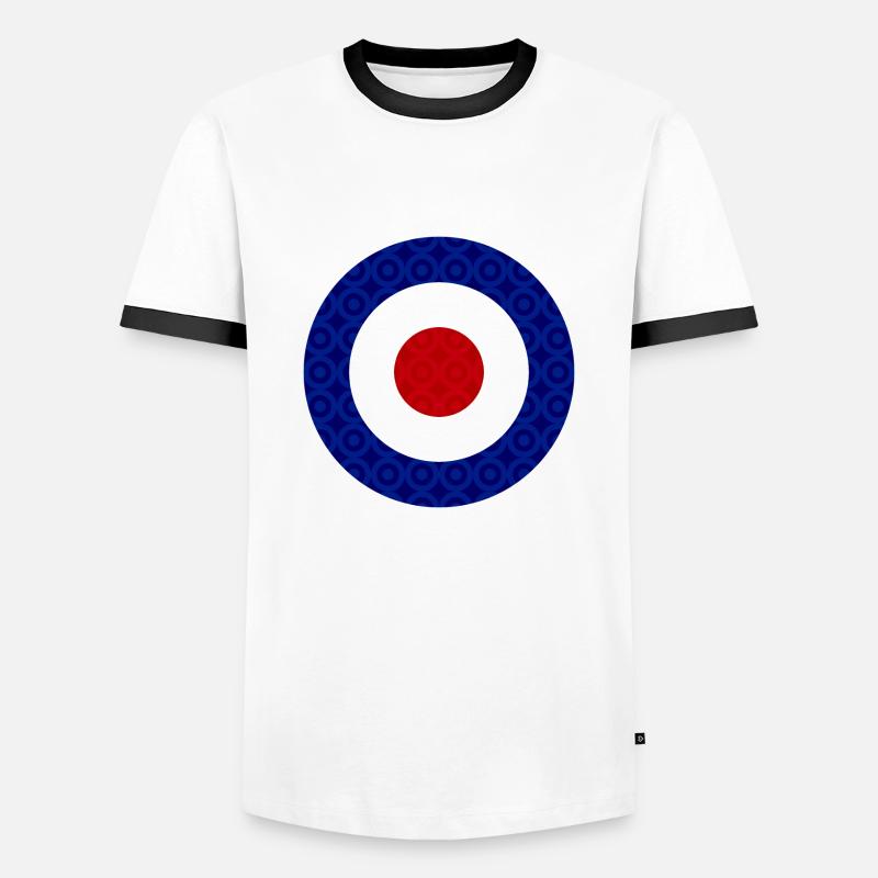 TARGET - Männer Kontrast-T-Shirt - Weiß/Schwarz