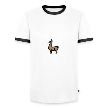 Vacation? - Männer Kontrast-T-Shirt - Weiß/Schwarz - Vorne - AI Model Female 172 light (172cm) & AI Model Male 178 dark (178cm)