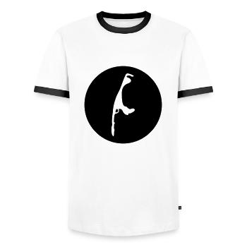 Sylt - Männer Kontrast-T-Shirt - Weiß/Schwarz - Vorne - AI Model Female 172 light (172cm) & AI Model Male 178 dark (178cm)