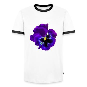 Purple thinking - Men's Ringer Shirt - white/black - Front - AI Model Female 172 light (172cm) & AI Model Male 178 dark (178cm)