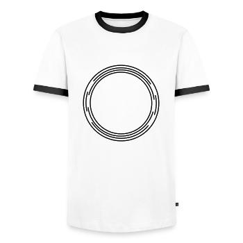 BLASONS ROND 8 TSC - T-shirt contrasté Homme - blanc/noir - Devant - AI Model Female 172 light (172cm) & AI Model Male 178 dark (178cm)