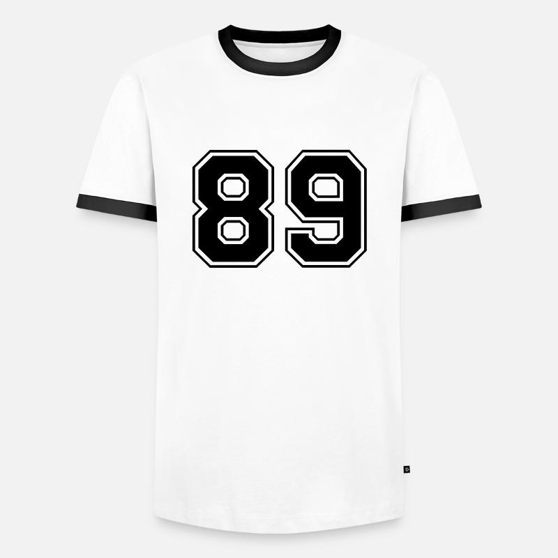 89 - Men's Ringer Shirt - white/black