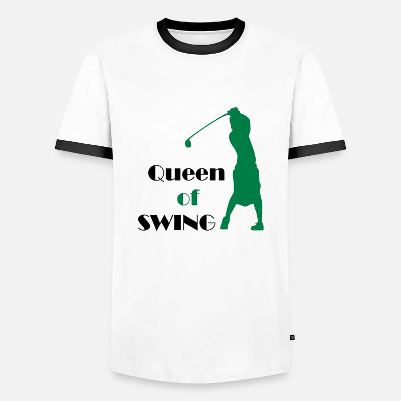 golf - Men's Ringer Shirt - white/black
