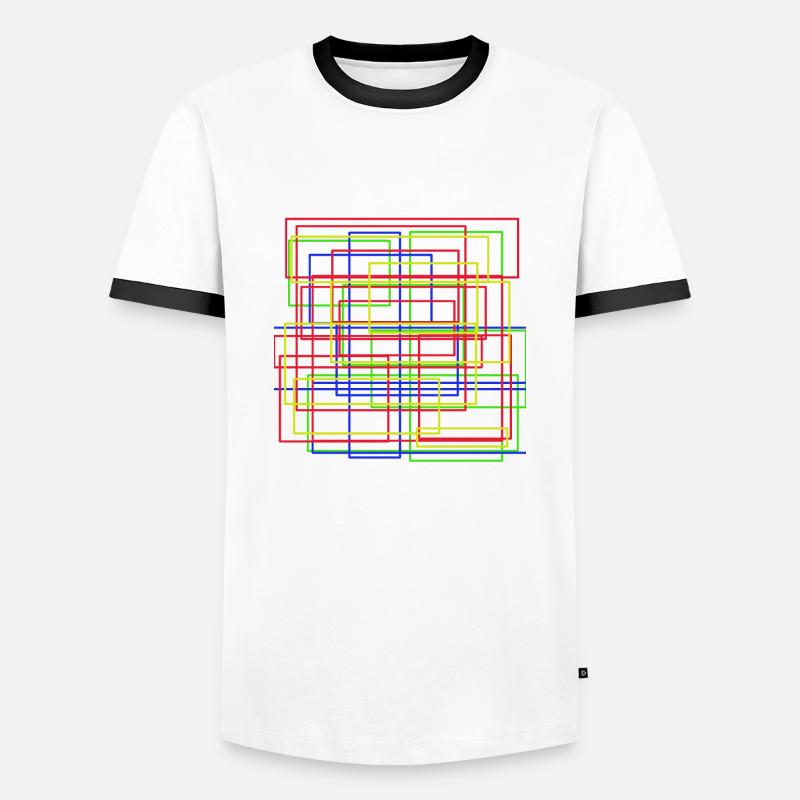 moderne Kunst - Männer Kontrast-T-Shirt - Weiß/Schwarz