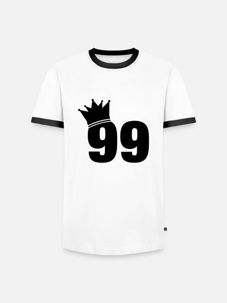 99_krone_f1 - Men's Ringer Shirt - white/black