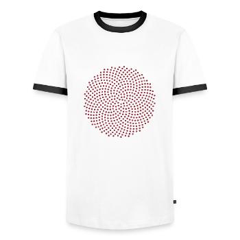 Fibonacci Mathematik Sonnenblume Phi Spirale Mathe - Männer Kontrast-T-Shirt - Weiß/Schwarz - Vorne - AI Model Female 172 light (172cm) & AI Model Male 178 dark (178cm)