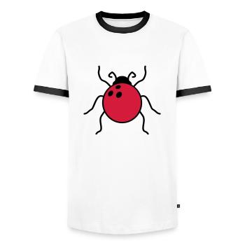 bowling sport verein kegeln kegelbahn bowlingbahn - Männer Kontrast-T-Shirt - Weiß/Schwarz - Vorne - AI Model Female 172 light (172cm) & AI Model Male 178 dark (178cm)